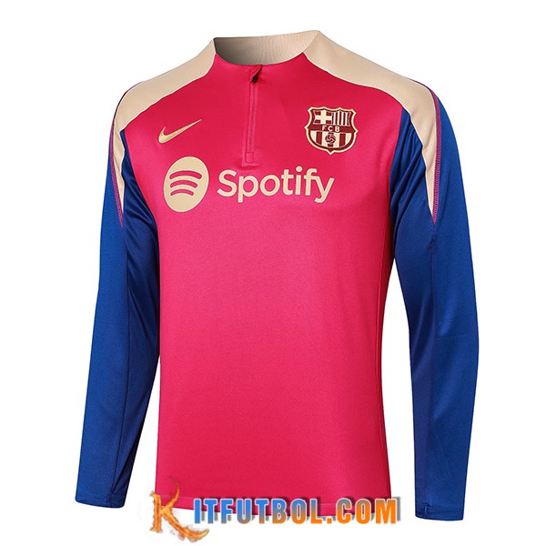 Sudadera De Entrenamiento FC Barcelona Rojo/Azul/Amarillo 2024/2025 -02