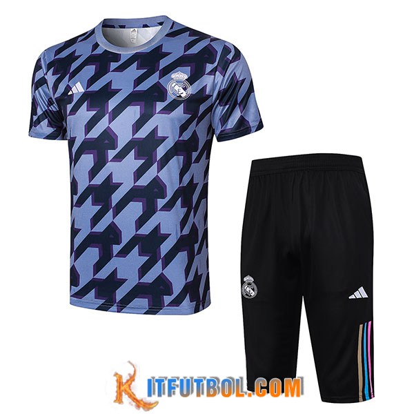 Camiseta Entrenamiento + Cortos Real Madrid Negro/Violeta 2024/2025