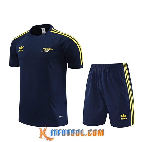 Camiseta Entrenamiento + Cortos Arsenal Azul Oscuro 2024/2025