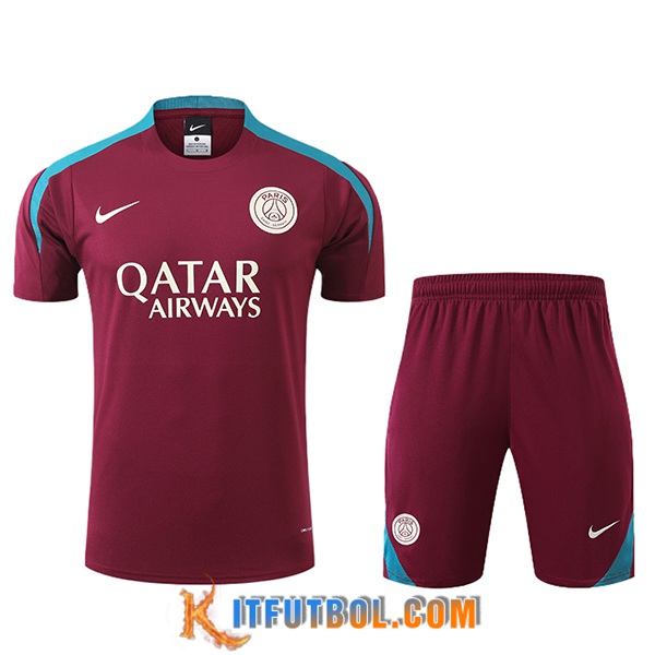 Camiseta Entrenamiento + Cortos PSG Violeta 2024/2025