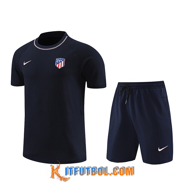 Camiseta Entrenamiento + Cortos Atletico Madrid Negro 2024/2025