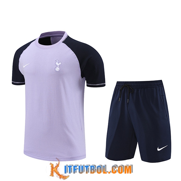 Camiseta Entrenamiento + Cortos Tottenham Hotspur Violeta/Azul 2024/2025