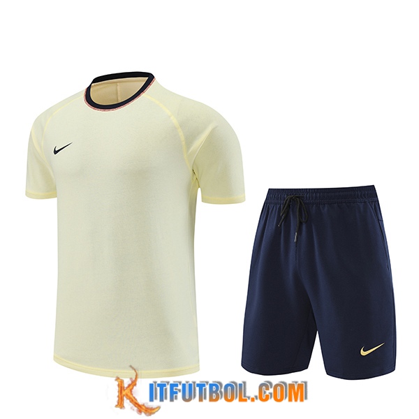 Camiseta Entrenamiento + Cortos Nike Beige 2024/2025