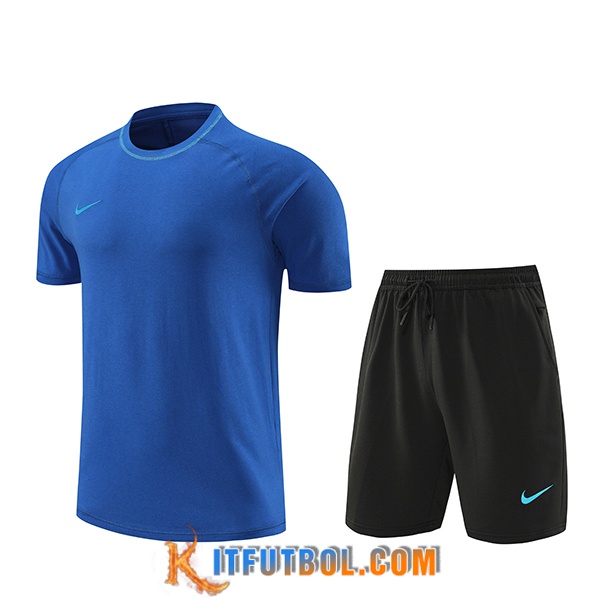 Camiseta Entrenamiento + Cortos Nike Azul 2024/2025