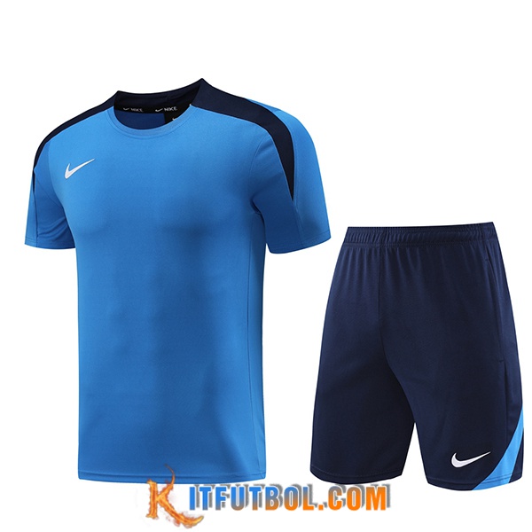 Camiseta Entrenamiento + Cortos Nike Azul 2024/2025 -02