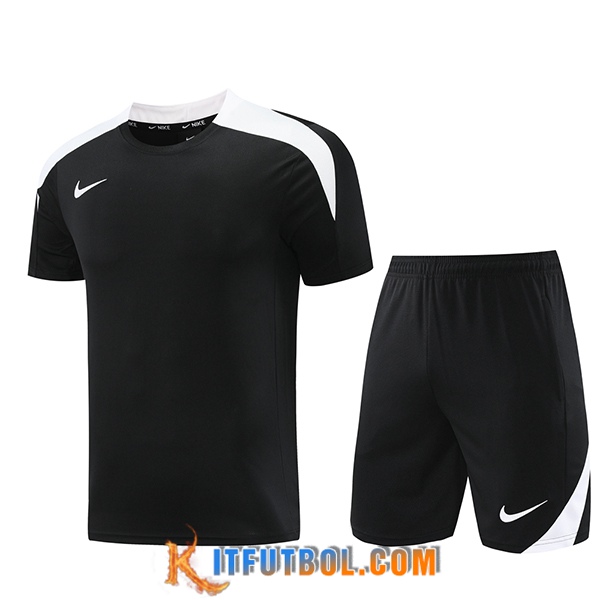 Camiseta Entrenamiento + Cortos Nike Negro/Blanco 2024/2025