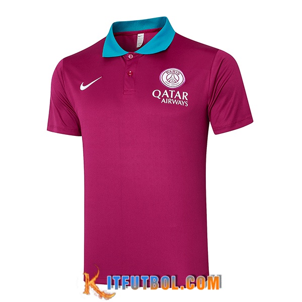 Camiseta Polo PSG Violeta/Negro 2024/2025