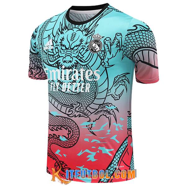 Camiseta Entrenamiento Real Madrid Verde/Rojo 2024/2025