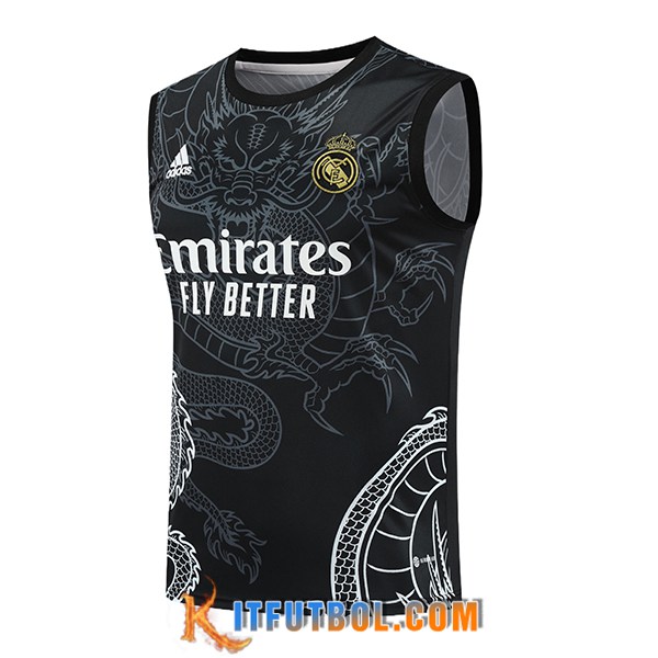 Chalecos De Futbol Real Madrid Negro/Gris/Blanco 2024/2025