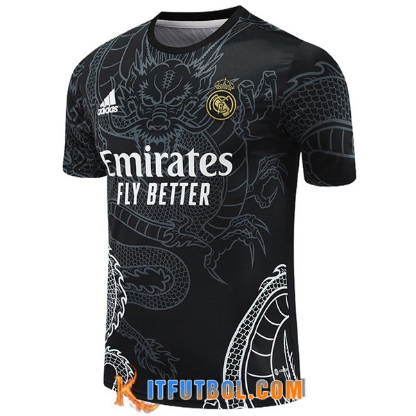 Camiseta Entrenamiento Real Madrid Negro/Gris/Blanco 2024/2025