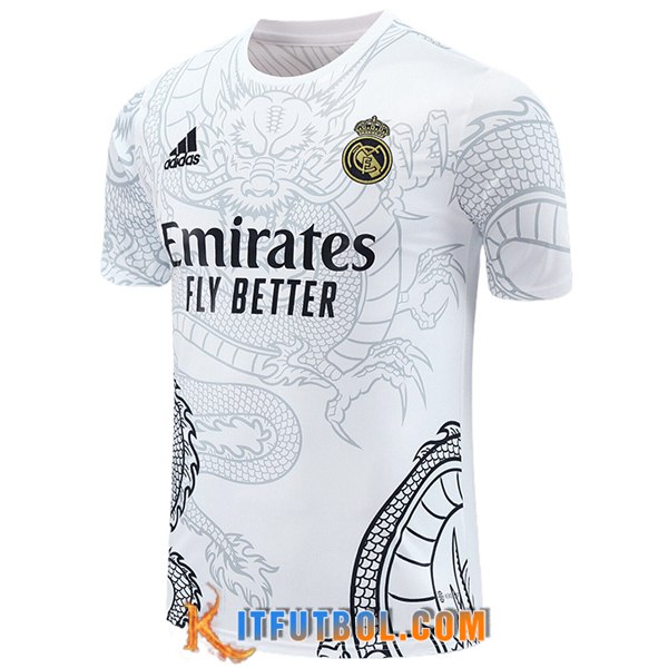 Camiseta Entrenamiento Real Madrid Blanco/Negro 2024/2025