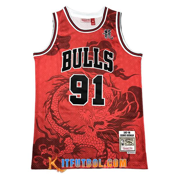 Camisetas De Futbol Chicago Bulls (RODMAN #91) 2024/25 Rojo