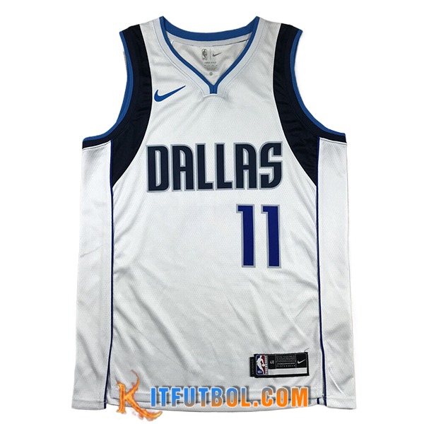 Camisetas De Futbol Dallas Mavericks (IRVING #11) 2024/25 Blanco/Negro/Azul