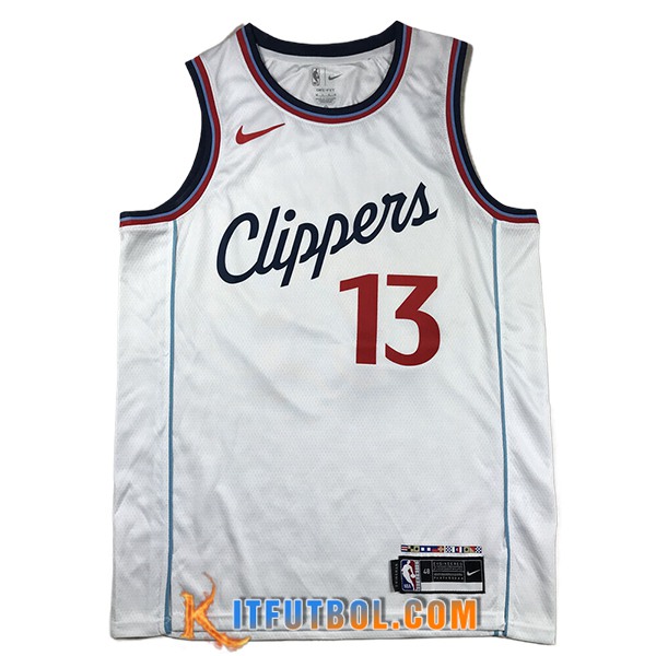 Camisetas De Futbol Los Angeles Clippers (GEORGE #13) 2024/25 Blanco