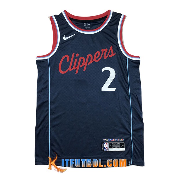 Camisetas De Futbol Los Angeles Clippers (LEONARD #2) 2024/25 Azul Oscuro