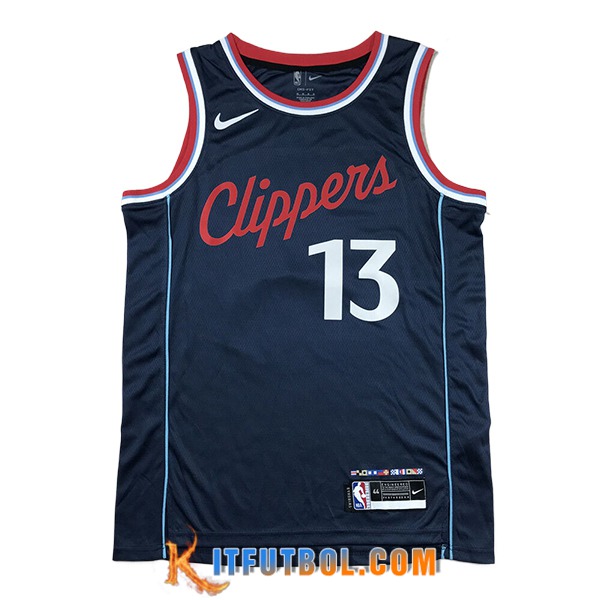 Camisetas De Futbol Los Angeles Clippers (GEORGE #13) 2024/25 Azul Oscuro
