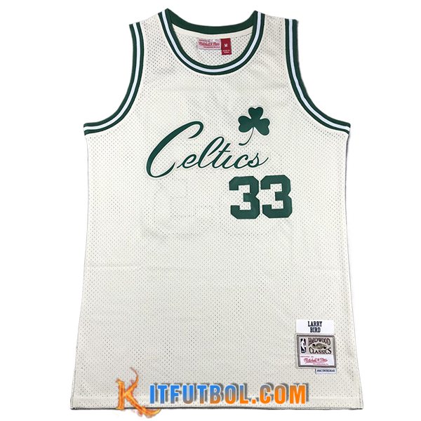 Camisetas De Futbol Boston Celtics (BIRD #33) 2024/25 Blanco/Verde -02
