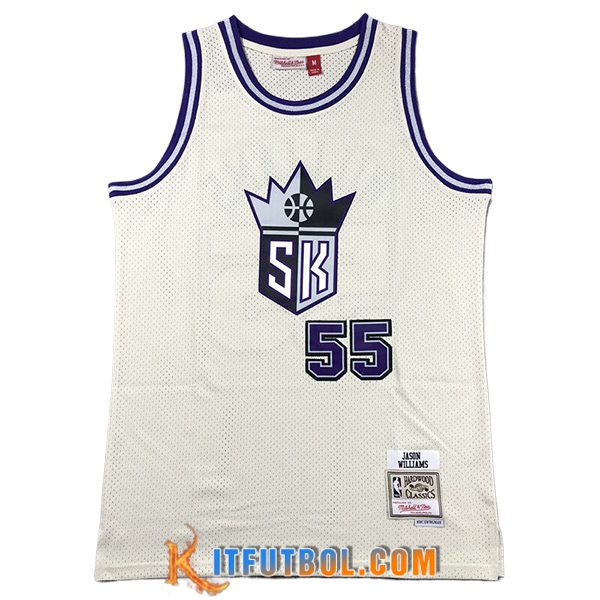 Camisetas De Futbol Sacramento Kings (WILLIAMS #55) 2024/25 Blanco/Violeta
