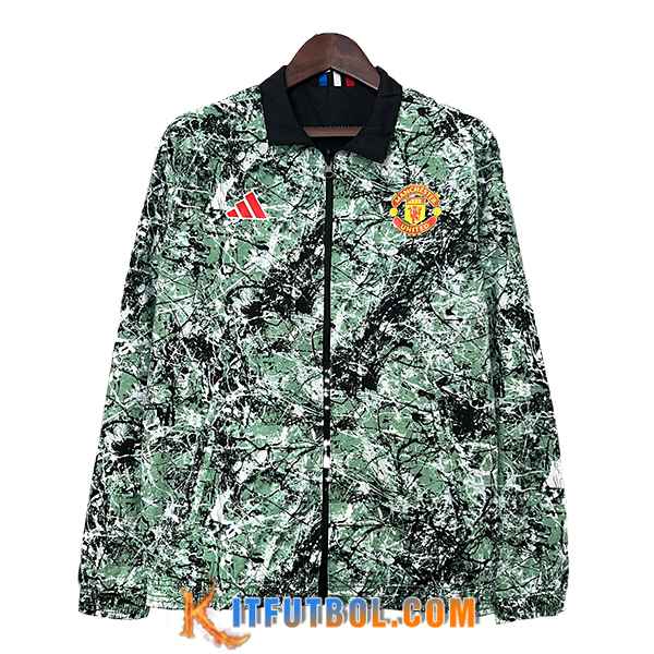 Rompevientos Manchester United Verde/Negro 2024/2025
