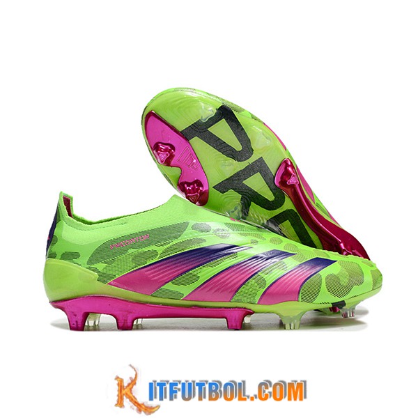 Adidas Botas De Fútbol PREDATOR ELITE LACELESS BOOTS FG Verde/Violeta/Gris