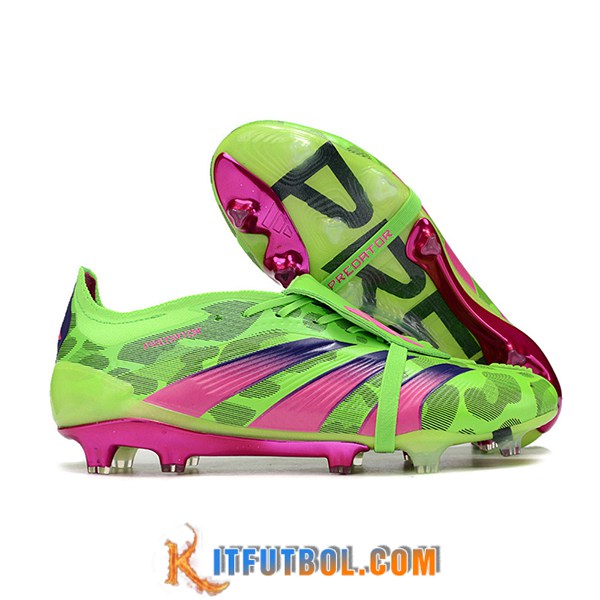 Adidas Botas De Fútbol Predator Elite Tongue FG Verde/Violeta/Gris