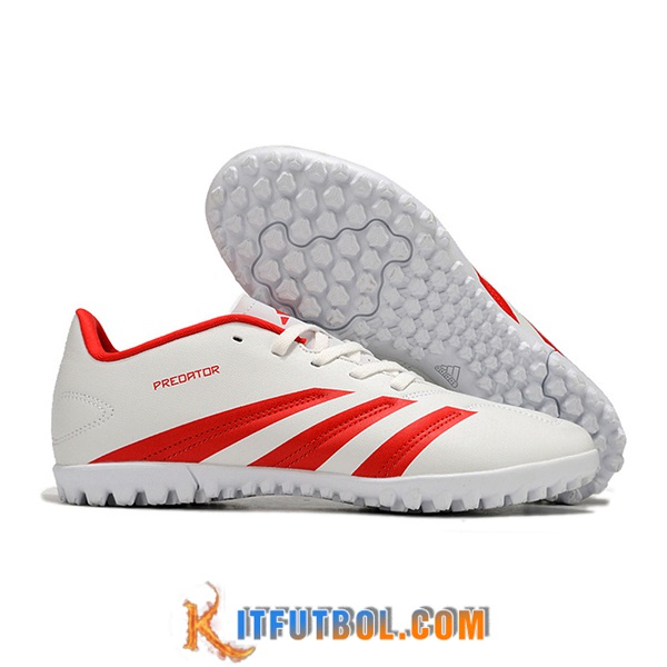 Adidas Botas De Fútbol Predator Club TF Blanco/Rojo