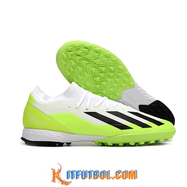 Adidas Botas De Fútbol X CRAZYFAST.3 TF BOOTS Blanco/Negro/Verde
