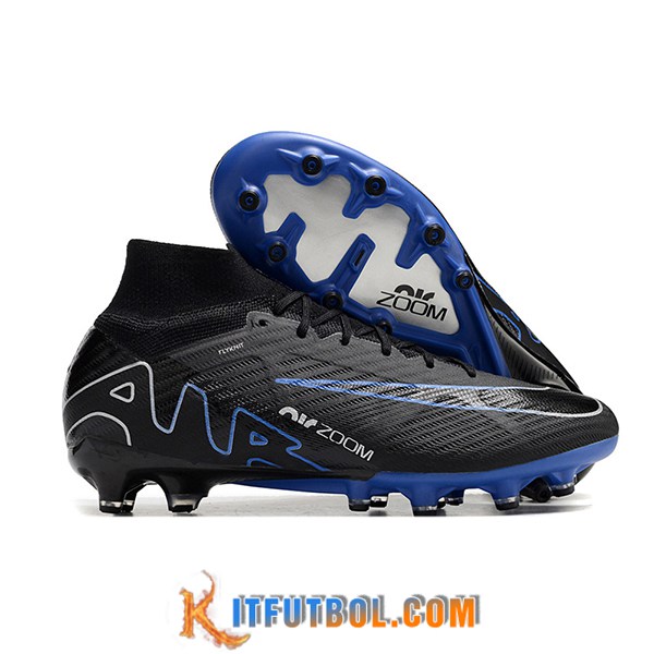 Nike Botas De Fútbol Air Zoom Mercurial Superfly IX Elite AG Negro/Azul