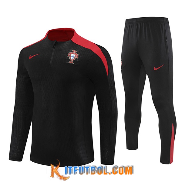 Chandal Equipos De Futbol Portugal Negro/Rojo 2024/2025