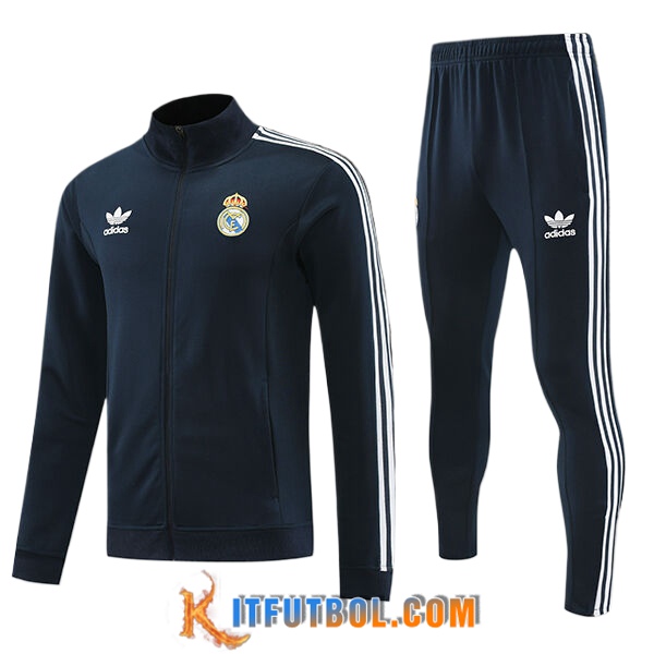 Chandal Equipos De Futbol Chaquetas Futbol Real Madrid Negro 2024/2025