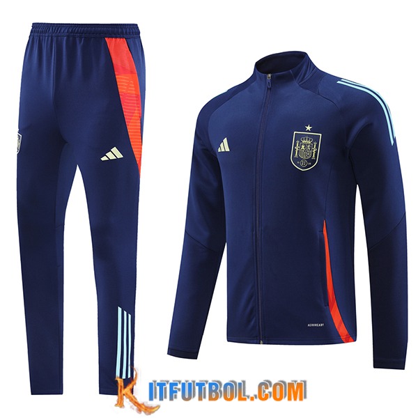 Chandal Equipos De Futbol - Chaqueta España Azul Oscuro 2024/2025