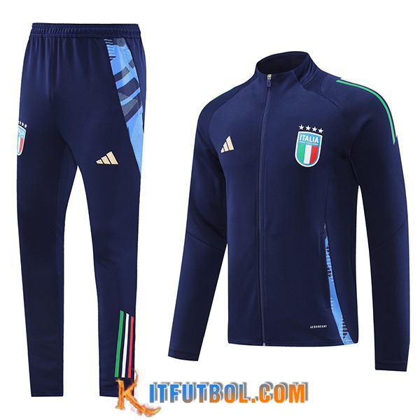 Chandal Equipos De Futbol - Chaqueta Italia Azul Oscuro 2024/2025