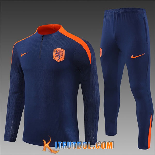 Chandal Equipos De Futbol Países Bajos Ninos Azul/Naranja 2024/2025