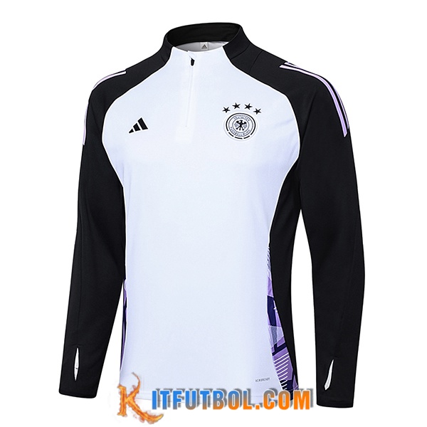 Sudadera De Entrenamiento Alemania Blanco/Negro/Violeta 2024/2025
