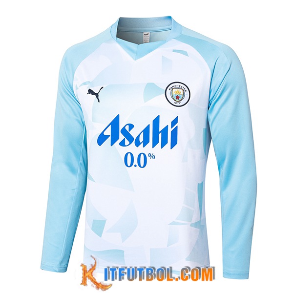 Sudadera De Entrenamiento Manchester City Blanco/Azul 2024/2025
