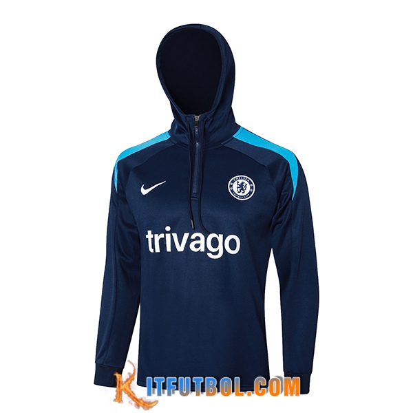 Chaqueta Con Capucha FC Chelsea Azul Oscuro 2024/2025