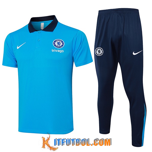 Camiseta Polo FC Chelsea Azul 2024/2025