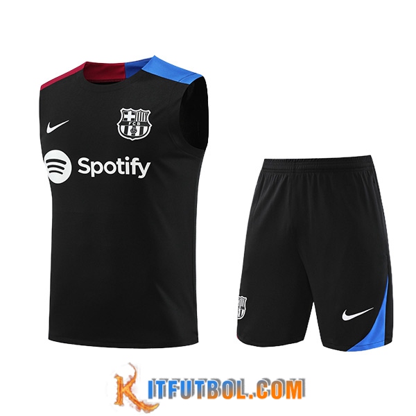 Camiseta Entrenamiento sin mangas FC Barcelona Negro/Azul/Rojo 2024/2025