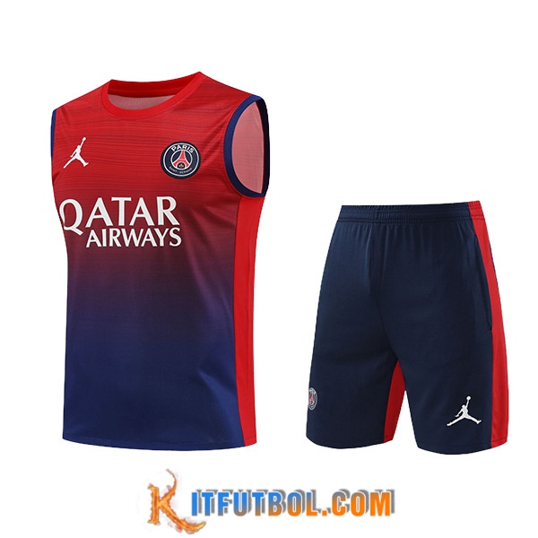 Camiseta Entrenamiento sin mangas PSG Rojo/Azul 2024/2025