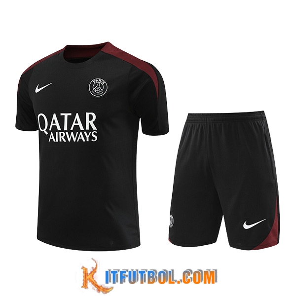 Camiseta Entrenamiento PSG Negro/Rojo 2024/2025