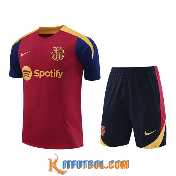 Camiseta Entrenamiento FC Barcelona Rojo/Amarillo/Azul 2024/2025