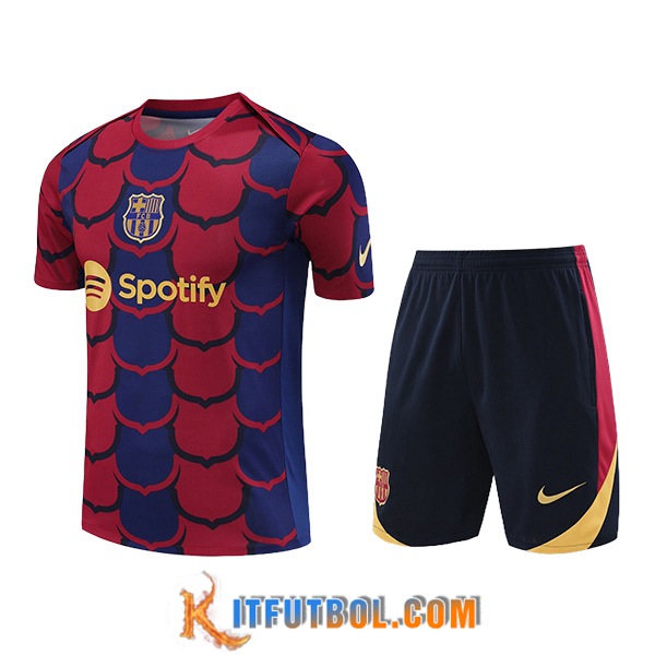 Camiseta Entrenamiento FC Barcelona Azul/Rojo 2024/2025