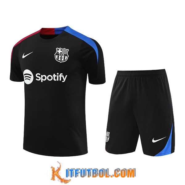 Camiseta Entrenamiento FC Barcelona Negro/Azul/Rojo 2024/2025