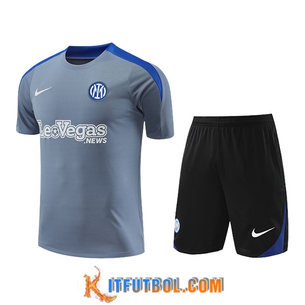 Camiseta Entrenamiento Inter Milan Gris/Azul 2024/2025
