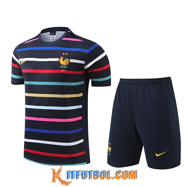 Camiseta Entrenamiento Francia Negro 2024/2025