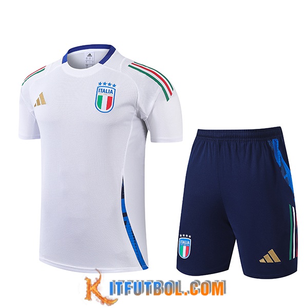 Camiseta Entrenamiento Italia Blanco/Azul 2024/2025