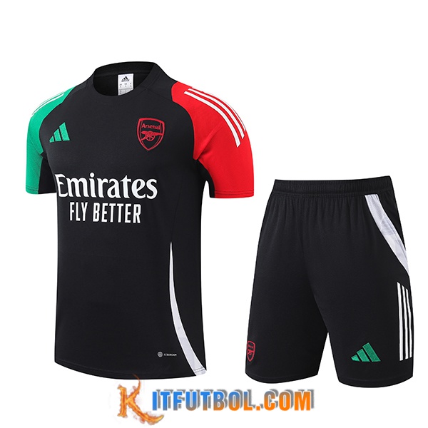Camiseta Entrenamiento Arsenal Negro/Verde/Rojo 2024/2025