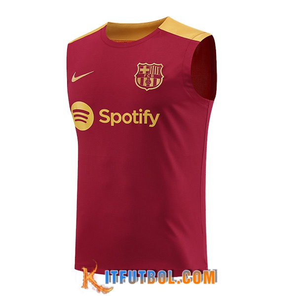 Chalecos De Futbol FC Barcelona Rojo/Amarillo 2024/2025