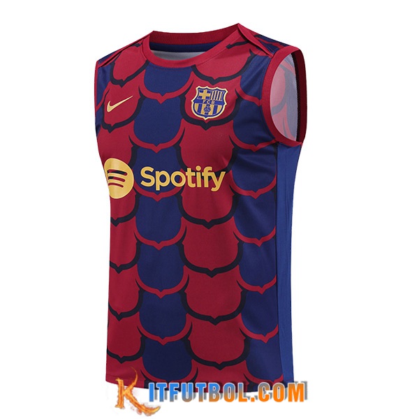 Chalecos De Futbol FC Barcelona Azul/Rojo 2024/2025