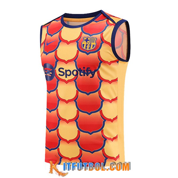 Chalecos De Futbol FC Barcelona Naranja/Rojo 2024/2025